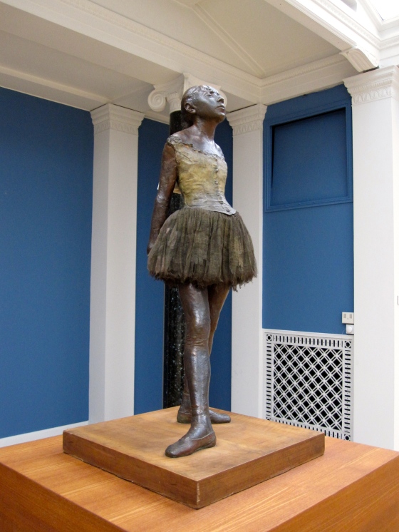 "The Little Fourteen Year-Old Dancer", the only sculpture Degas ever exhibited (in 1881 at the Sixth Impressionist Exhibition)